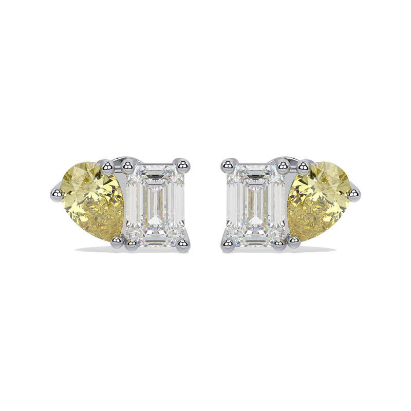 Toi et Moi earrings - white gold