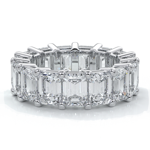 Rachel Wedding ring emerald diamond 18ct white gold