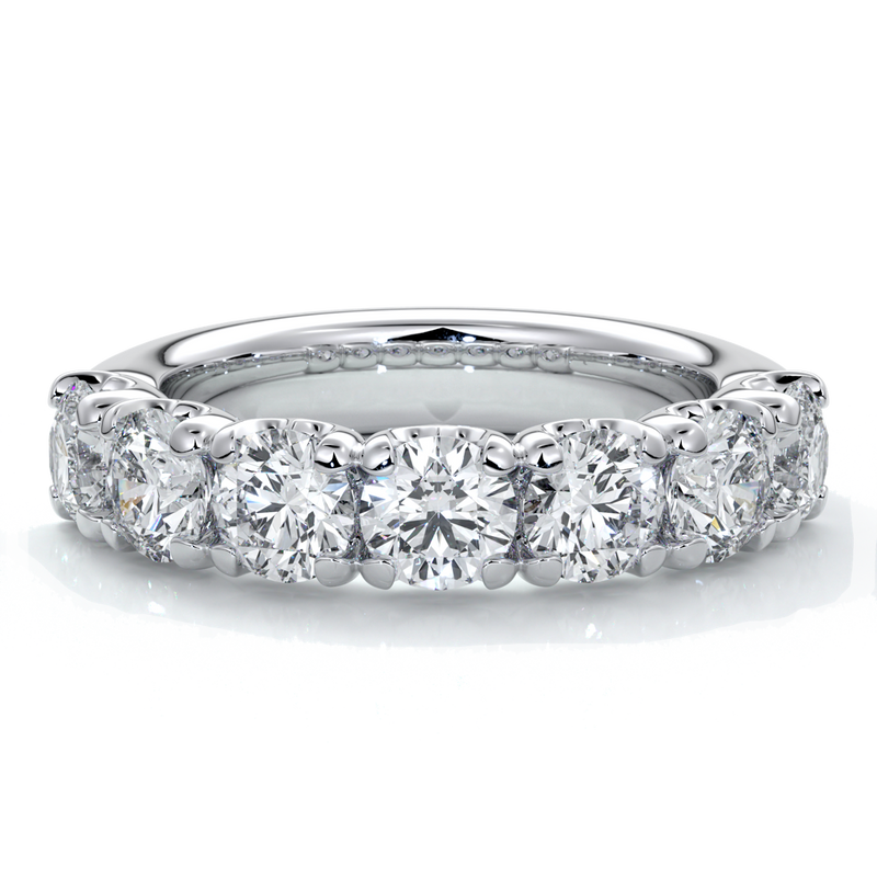 Renee Wedding ring round diamonds scalloped 18ct white gold
