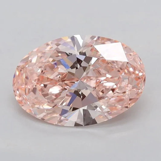 0.98ct Oval Lab Grown Diamond (Colour Fancy Vivid Pink, Clarity VS1, IGI Certified)