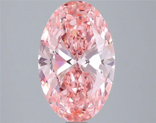 3.00ct Oval Lab Grown Diamond (Colour Fancy Vivid Pink, Clarity VVS2, IGI Certified)