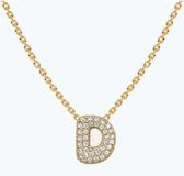 Bubble diamond Letter pendant