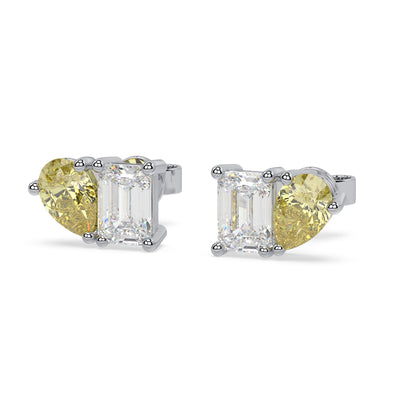 Toi et Moi earrings - white gold