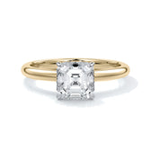 Dorothy engagement ring — Asscher cut lab diamond in 18ct yellow gold
