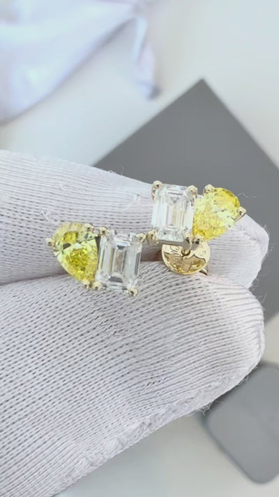 Toi et Moi earrings - white gold