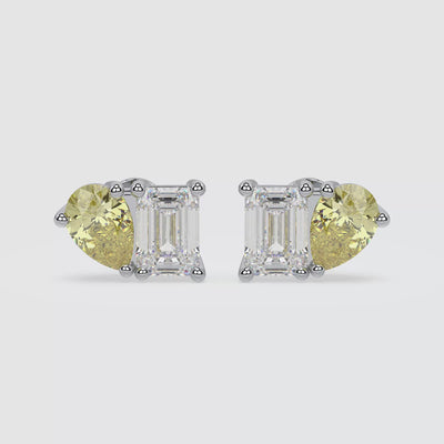 Toi et Moi earrings - white gold