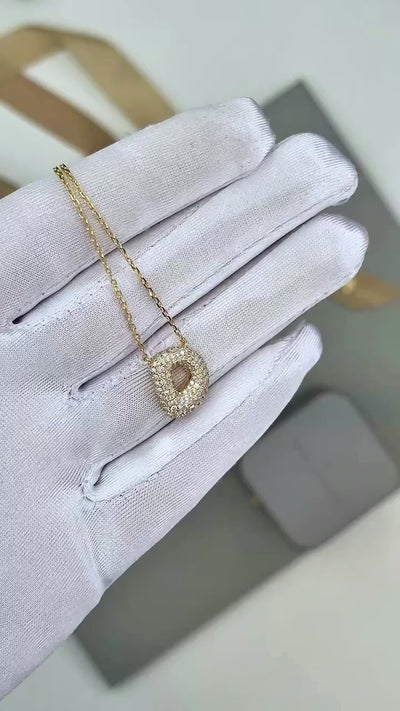 Bubble diamond Letter pendant