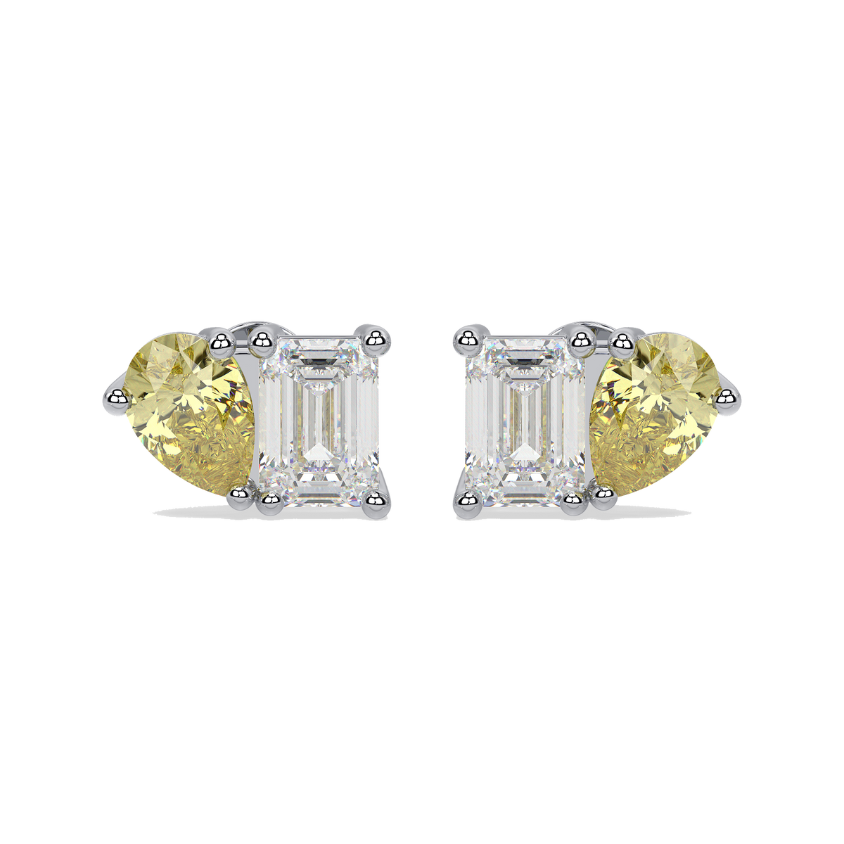 Toi et Moi earrings - white gold