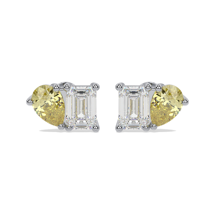 Toi et Moi earrings - white gold