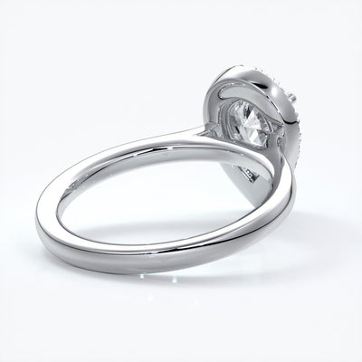 Audrey Engagement Ring pear halo platinum