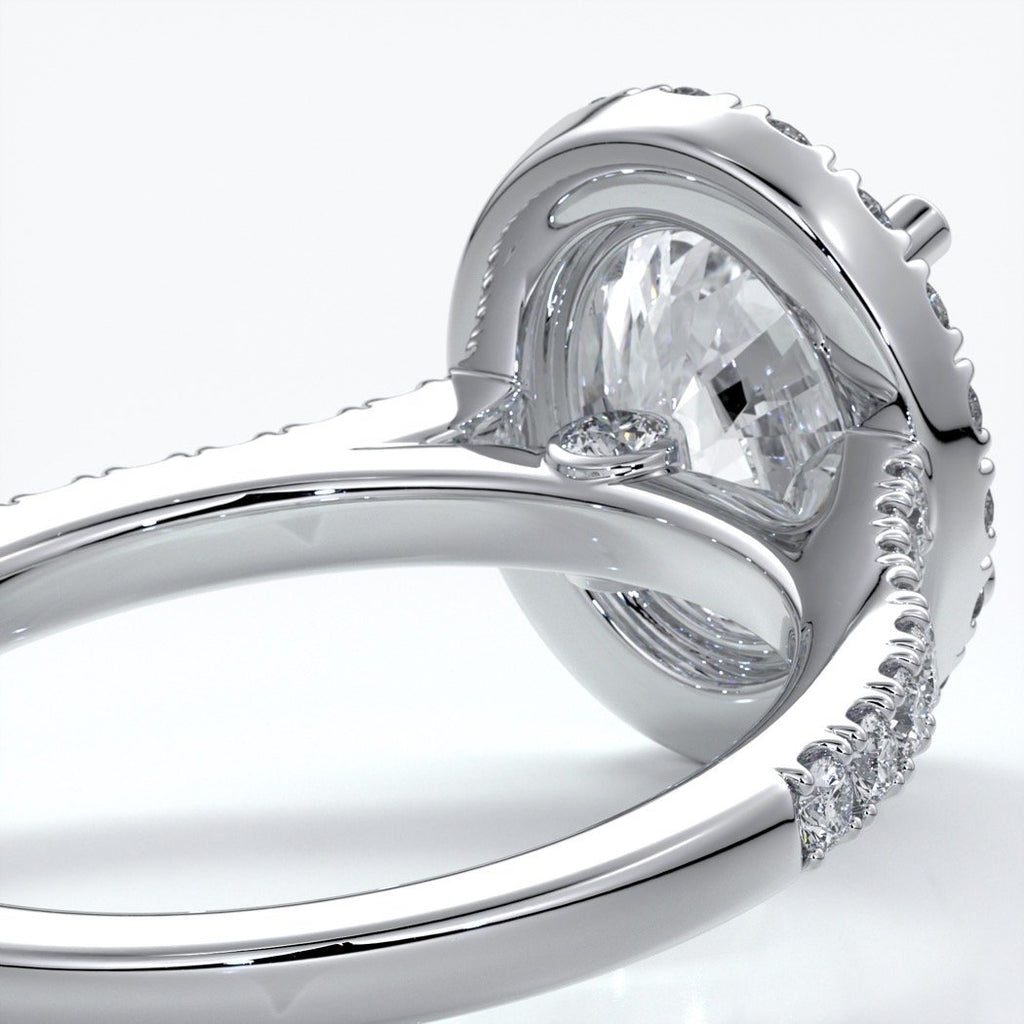 Blair Engagement Ring oval diamond band halo plat