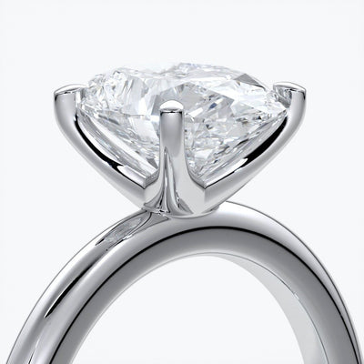 Cleo Engagement ring oval diamond 4 claw 18ct white gold
