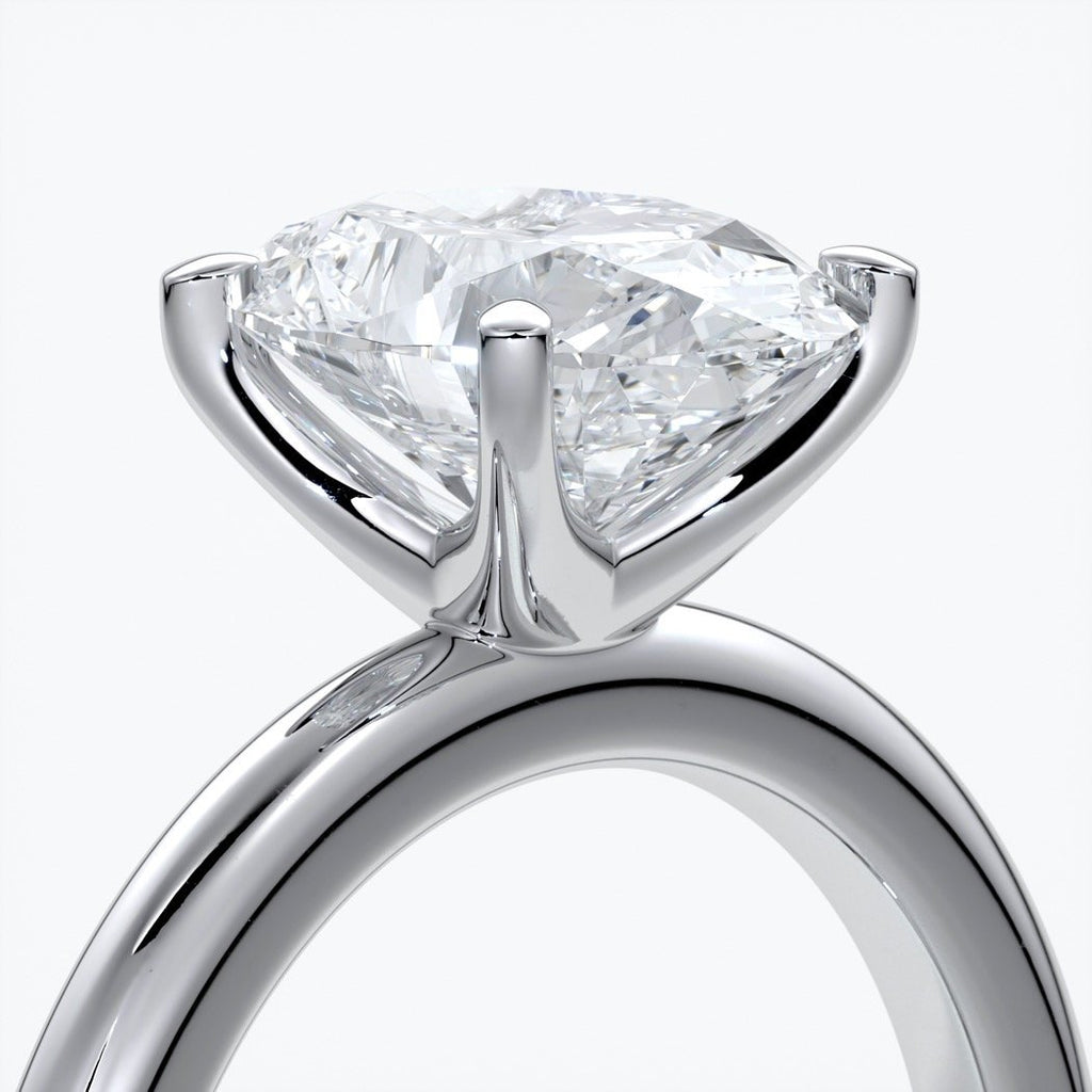 Cleo Engagement ring oval diamond 4 claw 18ct white gold