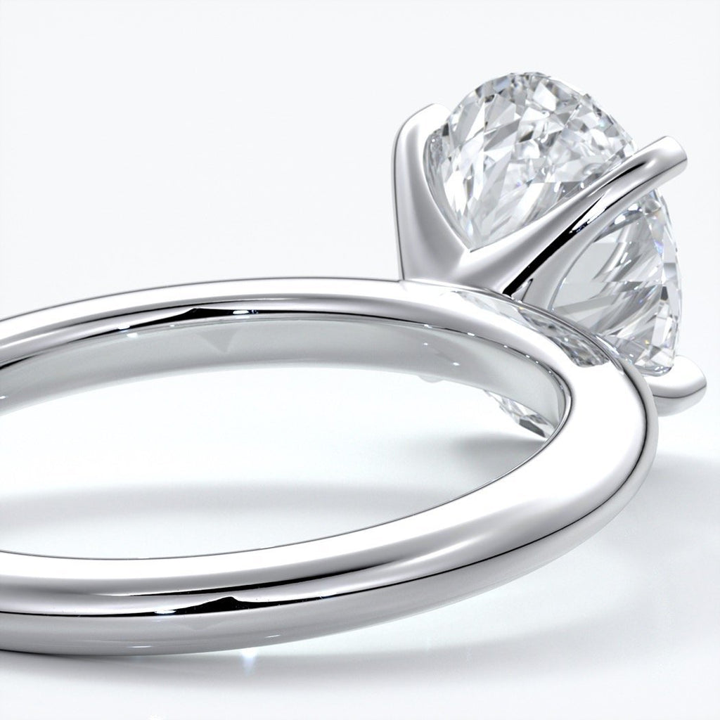 Cleo Engagement ring oval diamond 4 claw 18ct white gold