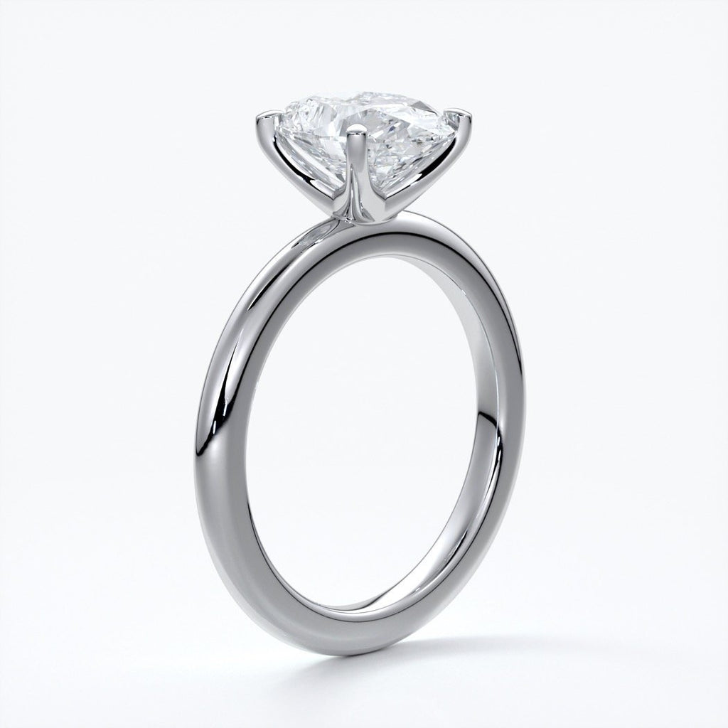 Cleo Engagement ring oval diamond 4 claw 18ct white gold