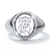 Dean Wedding rings crest ring monogram platinum