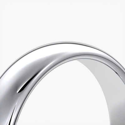 Freddie Wedding ring 5mm comfort round 18ct white gold