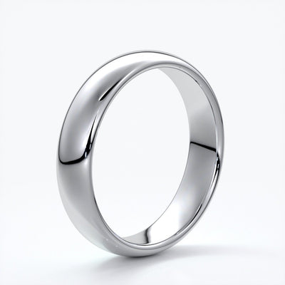 Freddie Wedding ring 5mm comfort round 18ct white gold