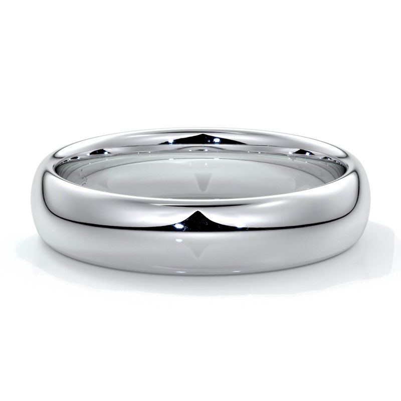 Freddie Wedding ring 5mm comfort round 18ct white gold
