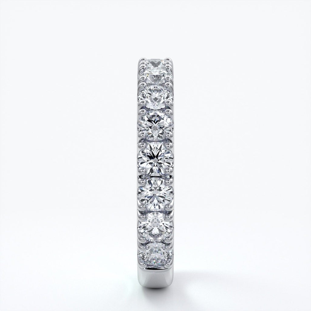 Harlow Wedding ring brilliant cut scalloped etenity 1.8mm 18ct white gold