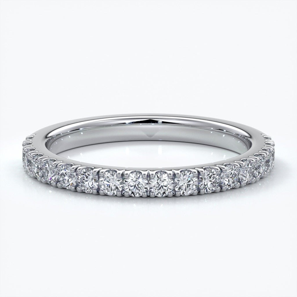 Harper Wedding ring brilliant cut 1.8mm scalloped eternity platinum