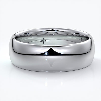Harry Wedding ring 7mm comfort round mens band platinum