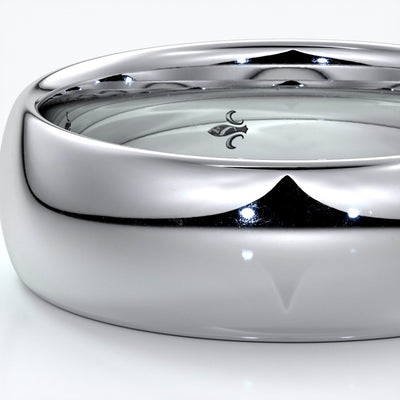 Harry Wedding ring 7mm comfort round mens band platinum