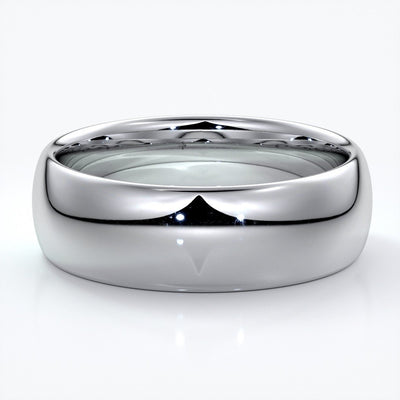 Harry Wedding ring 7mm comfort round mens band platinum