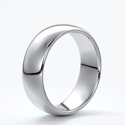 Harry Wedding ring 7mm comfort round mens band platinum