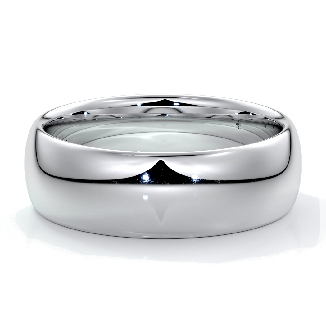 Harry Wedding ring 7mm comfort round mens band platinum