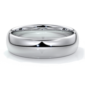 Jack Wedding ring 6mm comfort round mens band 18ct white gold