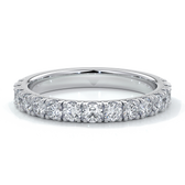 Laura Wedding ring brilliant cut scalloped 2mm 18ct white gold