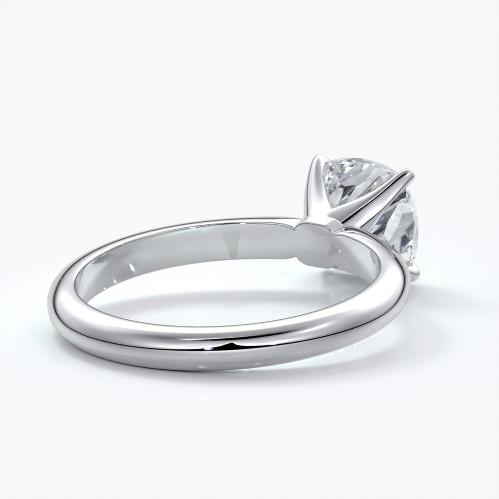 Martha Engagement Ring cushion cut diamond 4 claw platinum