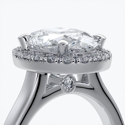 Maya Engagement Ring oval halo 18ct white gold