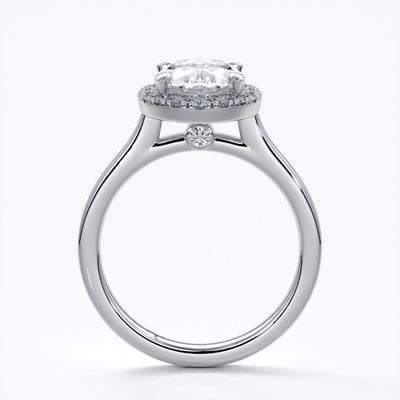 Maya Engagement Ring oval halo 18ct white gold