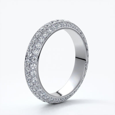 Natalie Wedding ring micro paved diamonds platinum