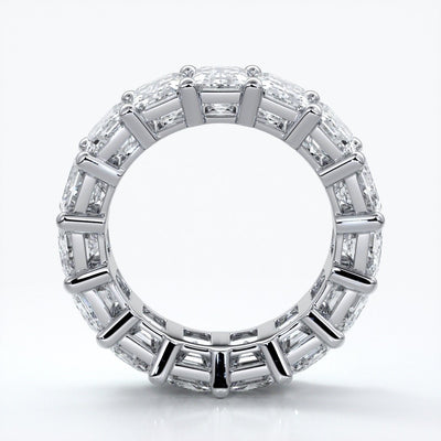 Rachel Wedding ring emerald diamond 18ct white gold