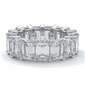 Rachel Wedding ring emerald diamond 18ct white gold