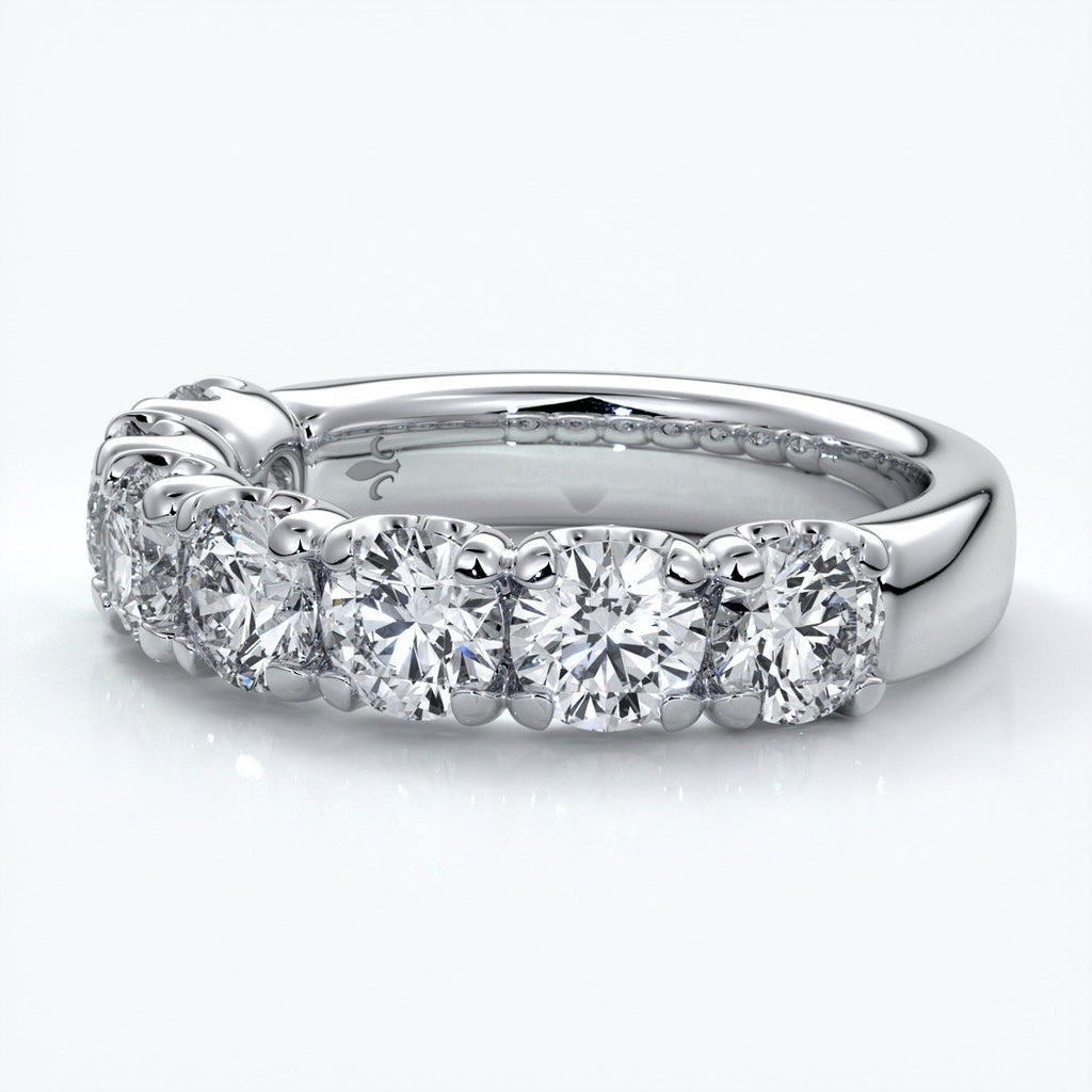 Renee Wedding ring round diamonds scalloped 18ct white gold