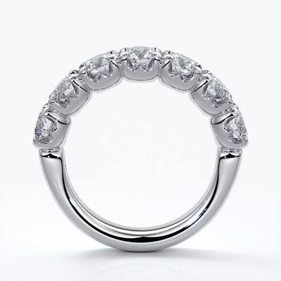 Renee Wedding ring round diamonds scalloped 18ct white gold