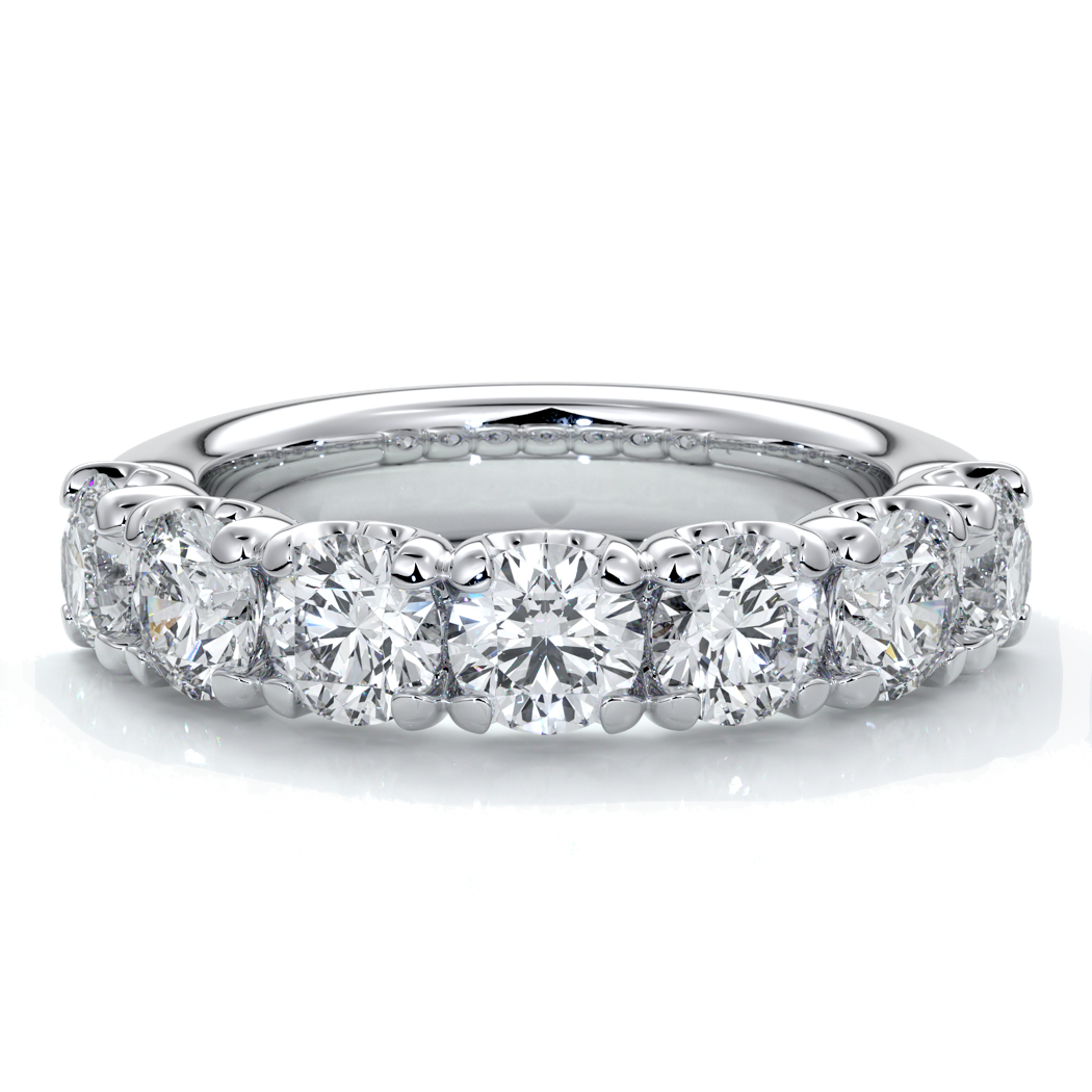 Renee Wedding ring round diamonds scalloped 18ct white gold
